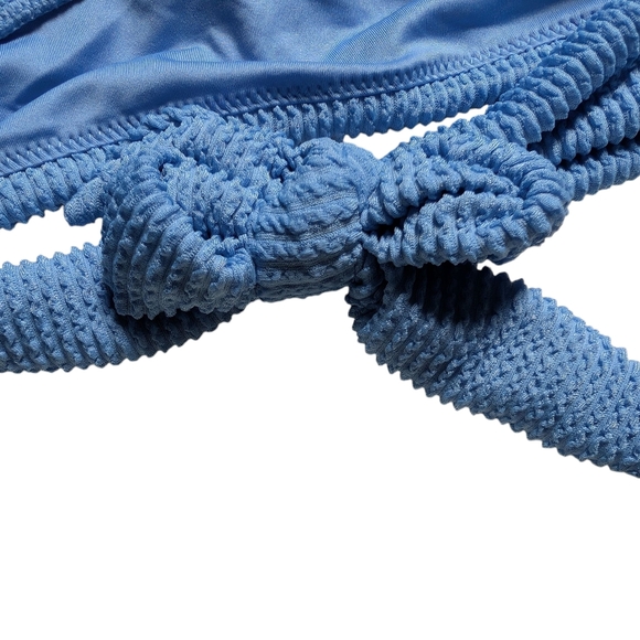 Maurices Blue Textured Adjustable Tie Bikini Top NWT 2X - Picture 8 of 9